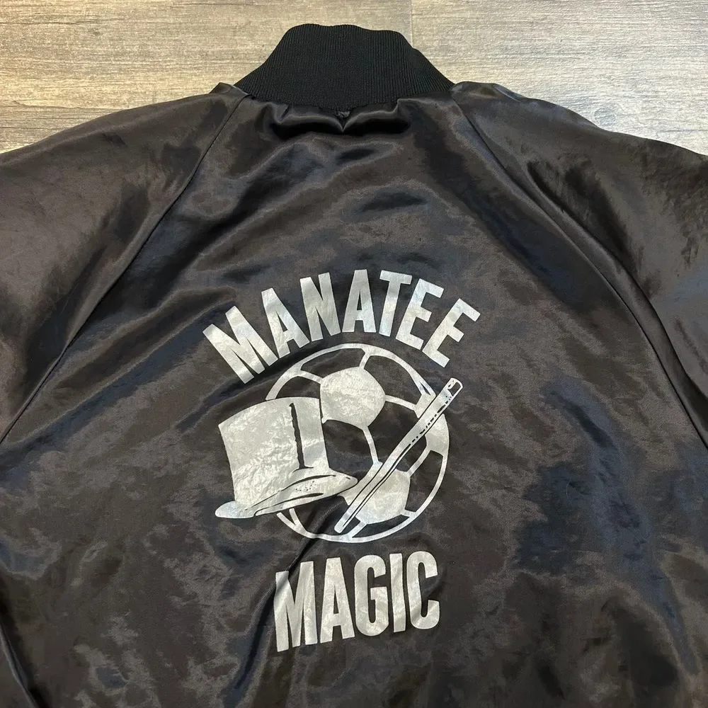 Vintage Manatee Magic RYAN Bomber Jacket Auburn Sportswear Men‎ Small USA MADE